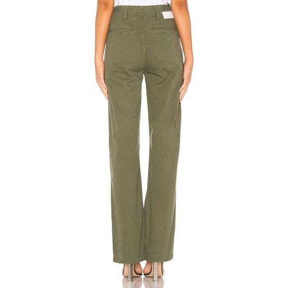 RE/DONE Originals High Rise Cargo Pant in Army Green Military Fatigue Surplus - Picture 5 of 13